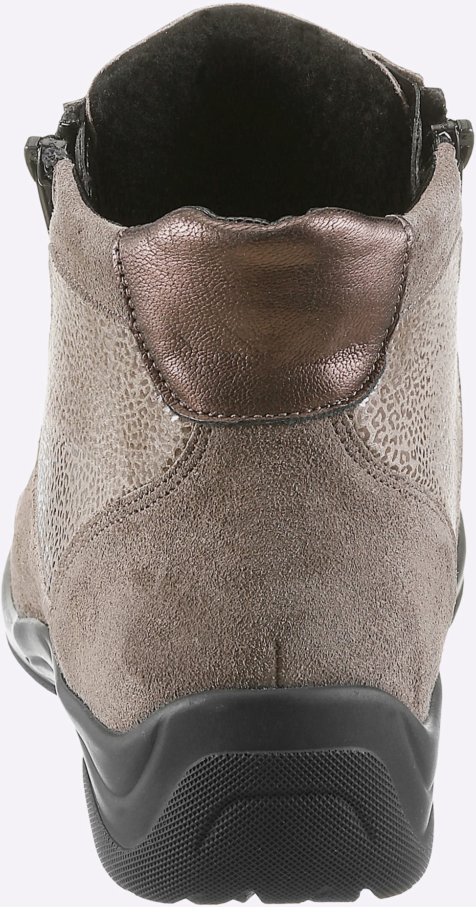 Stiefelette WALDLÄUFER, Damen, Gr. 8, Textil, beige (sesam), Glattleder, Textil, Veloursleder, Schuhe Stiefelette sesam 8, Textil