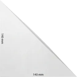 100 Dreiecktaschen, selbstklebend, Folie, transparent 140 x 140 mm, PP