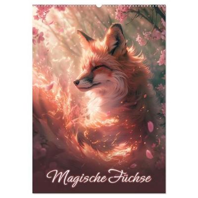 Magische Füchse (Wandkalender 2027 DIN A2 hoch), CALVENDO Monatskalender