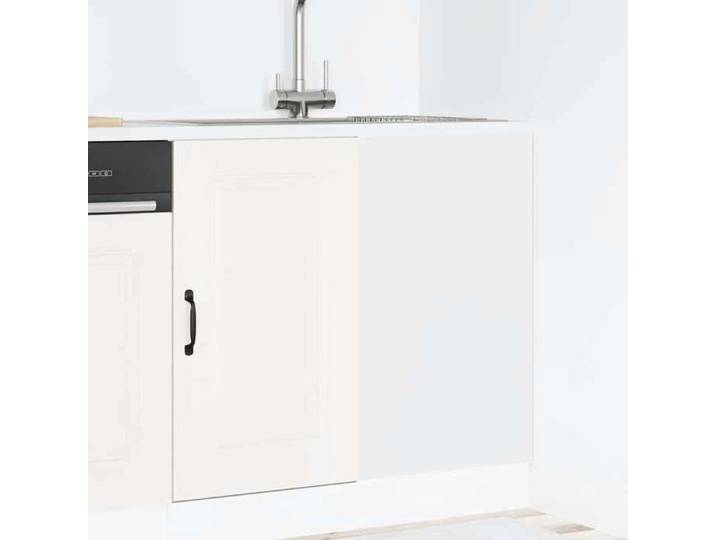 Armoire de cuisine Kalmar blanc bois d'ingénierie meuble d'évier meuble de cuisine avec tiroir meuble de cuisine 854318