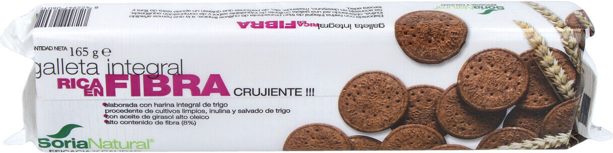Soria natural galletas fibra integrales 165gr