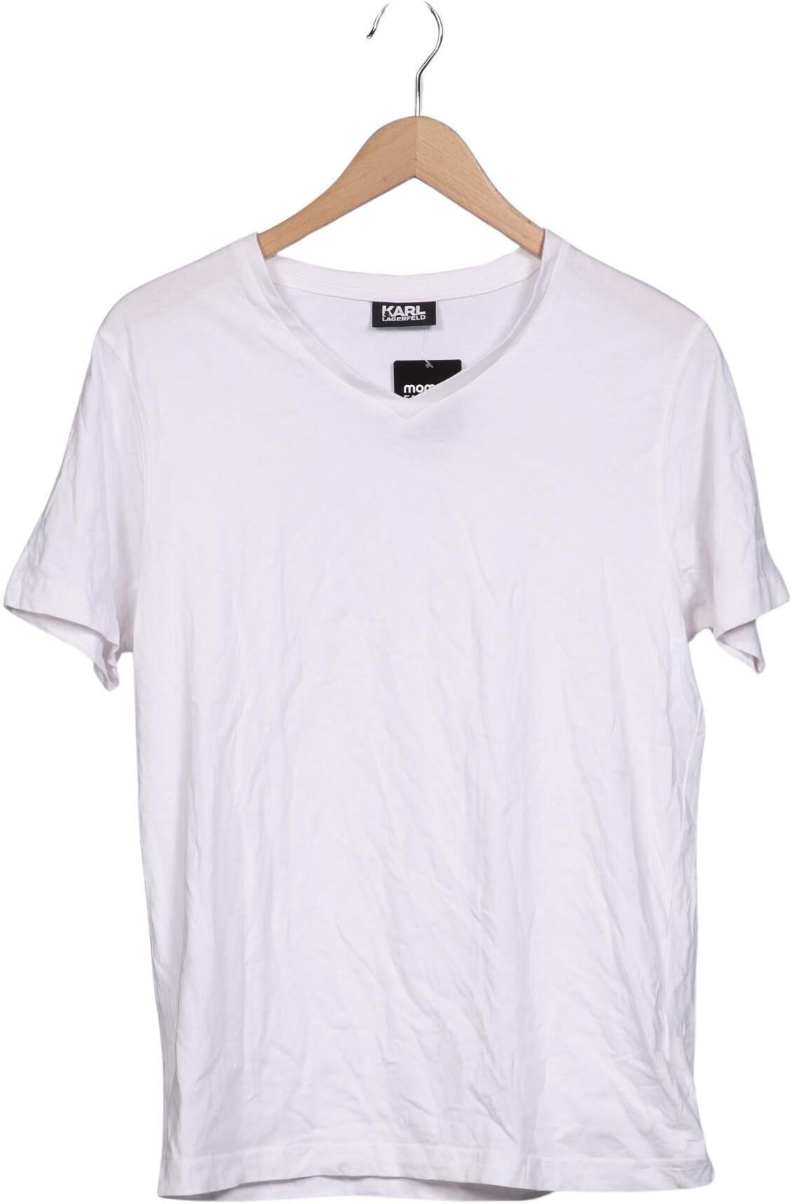 Karl by Karl Lagerfeld Herren T-Shirt, Weiß, Gr. L, Baumwolle - Second Hand