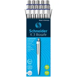 Schneider K3 Biosafe Kugelschreiber 0.6 mm Blau