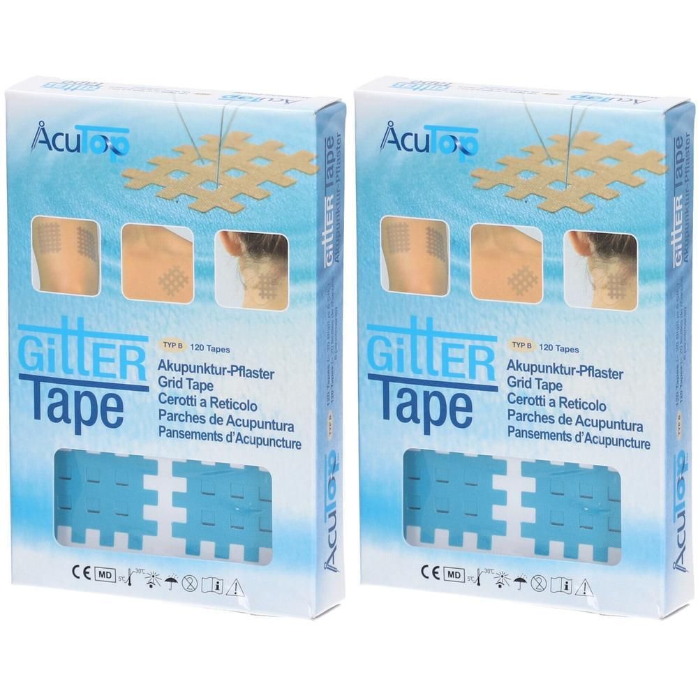 Gitter Tape AcuTop Akupunkturpflaster 3x4 cm blau x2 2x120 St Pflaster