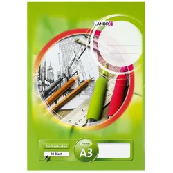 LANDRÉ® Zeichenblock DIN A3, 10 Blatt