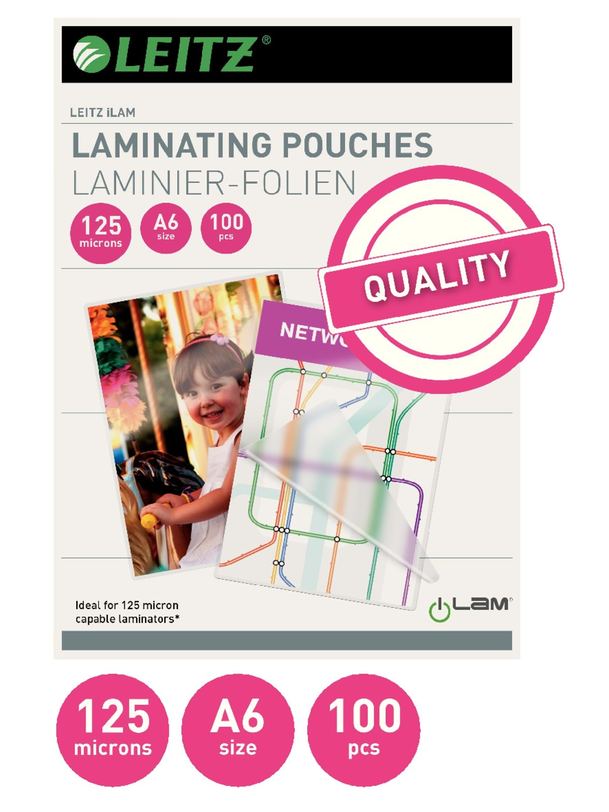 Leitz iLAM Heißlaminierfolien A6, 125 mic
