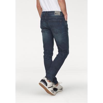 Slim-fit-Jeans TOM TAILOR DENIM "PIERS", Herren, Gr. 30, Länge 34, schwarz (schwarz stone used), Denim/Jeans, Obermaterial: 99% Baumwolle, 1% Elasthan, unifarben, schmal lang, Jeans Slim-fit-Jeans, Slim fit mit etwas niedrigerer Leibhöhe