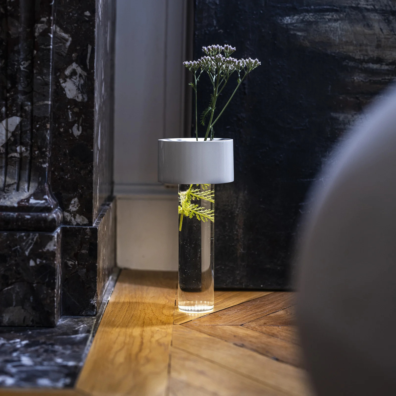 Foscarini Fleur Portable tafellamp - Wit - Glas - Oplaadbaar
