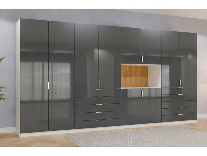 Schrank nach Maß - RAL 7011 Eisengrau - 243x466x62cm - Individuell konfigurieren