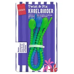 Moses Fernweh Twist & Fix Kabelbinder Neon grün-blau