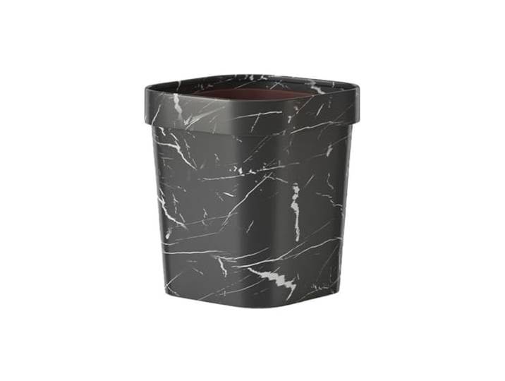 YUHANXINHESHE Mülleimer for Schlafzimmer, offener Papierkorb for Zimmer, Büro, Wohnzimmer, kleines Badezimmer, Mülleimer(Black,Small)