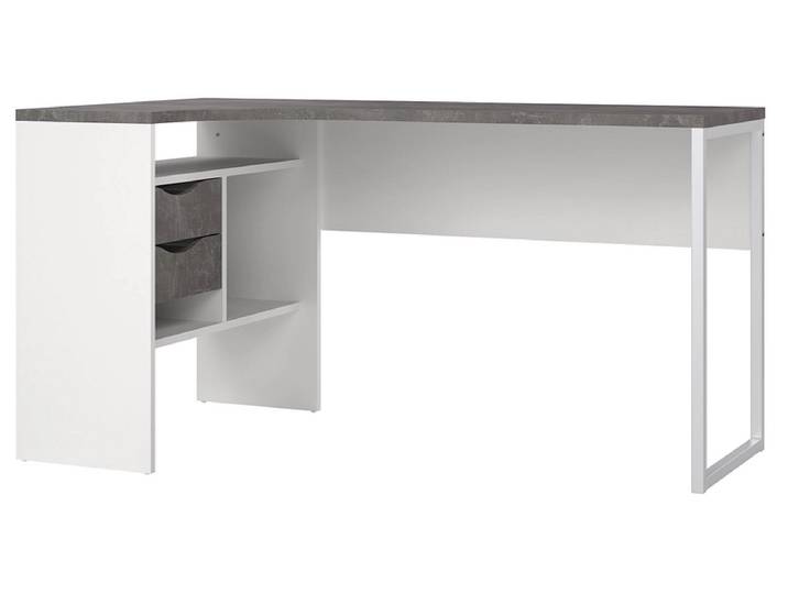 Eckschreibtisch YASMINE 81x145.1x76.8cm beton