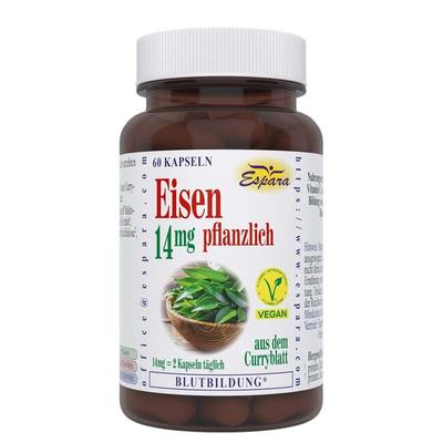 Eisen 14 mg pflanzlich Kapseln 60 St