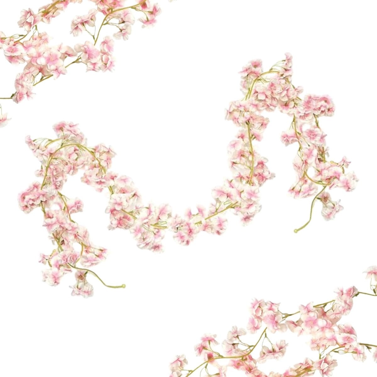 Kersenbloesemslinger Kunstbloemen - Roze Zijden Bloemenwijnstok - 18 m met 135 Bloemkoppen