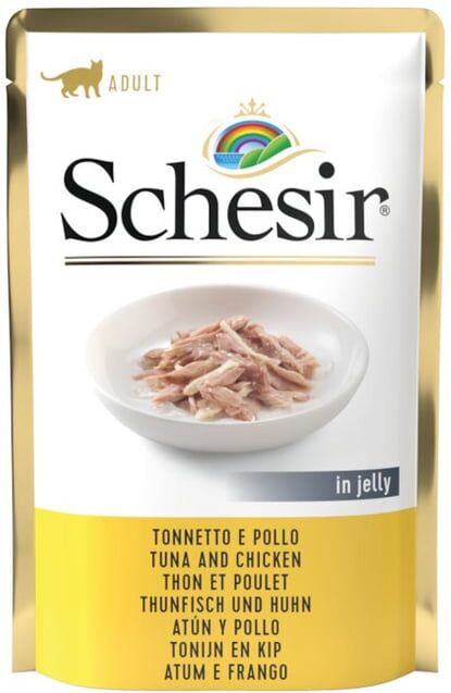 Schesir Cat Pouch Atum e Frango com Presunto 12 un x 85g