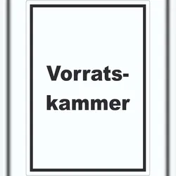 HB-Druck Vorratskammer Aufkleber mit Text Pantry Reserve hochkant A2 (420x594mm)