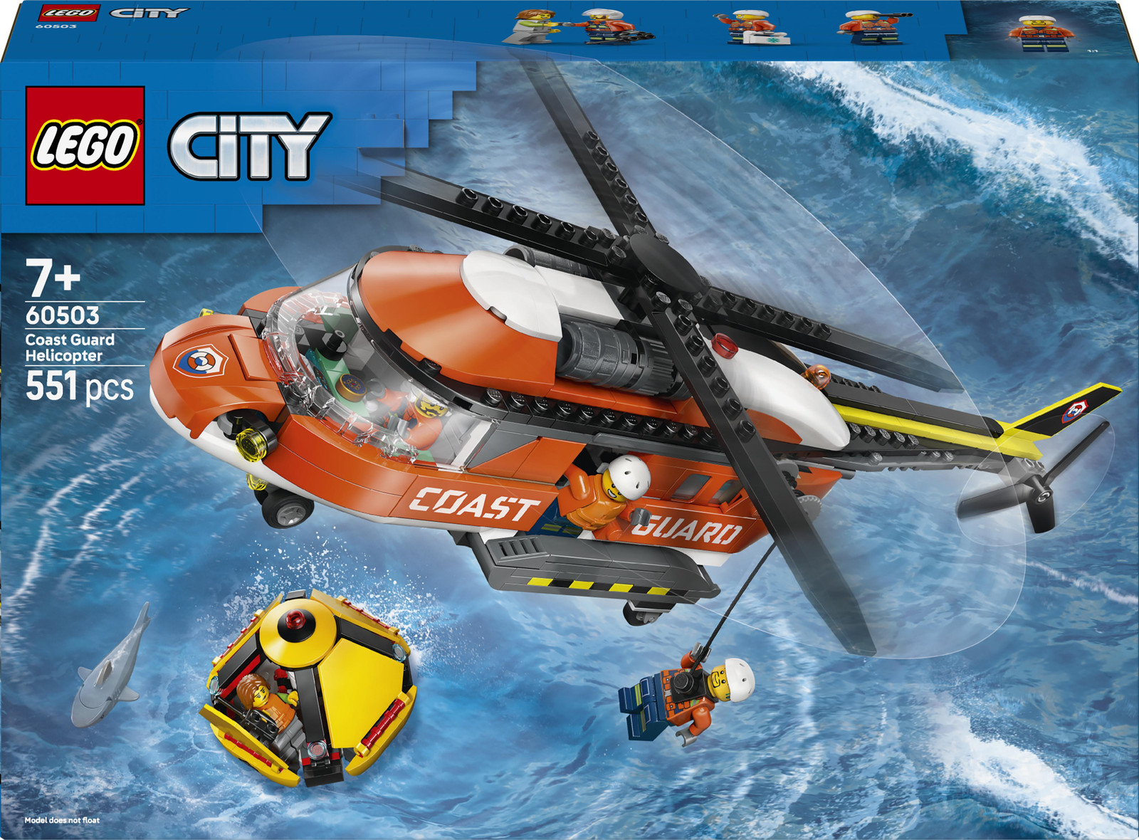 LEGO City 60503 Coast Guard Helicopter Bouwset voor kinderen vanaf 7 jaar