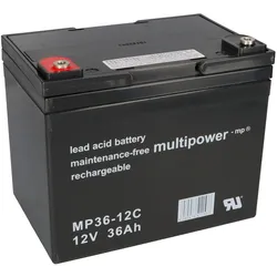 Multipower MP36-12C AGM Zyklenakku 12V 36Ah – M6