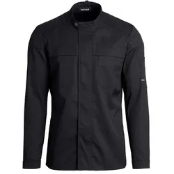 Biker Kochjacke langarm "23531" - 4XL - schwarz
