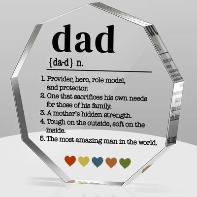 Uplift Treasures Dad Definition Acrylic Decorative Sign Dad Definition Acrylic Decorative Sign