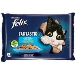 FELIX Fischgeschmack in Götterspeise mit Lachs und Scholle 4x85g
