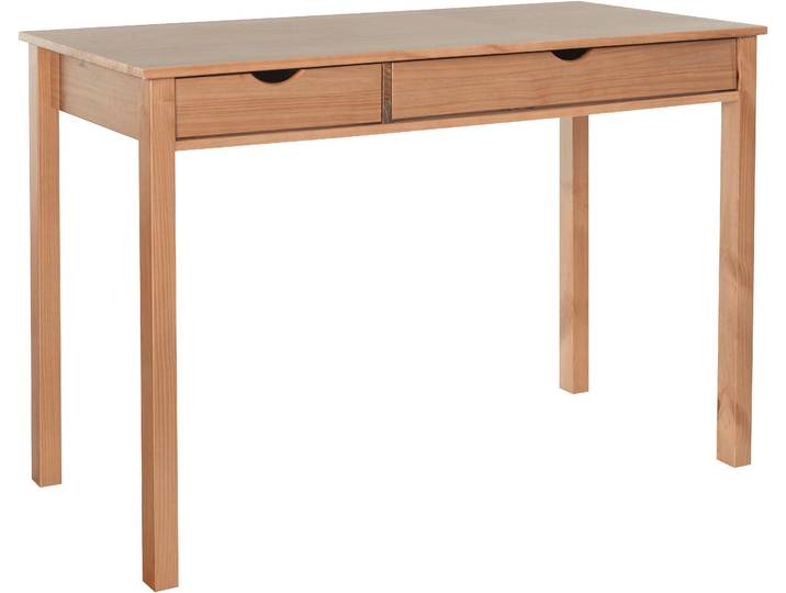 Schreibtisch HOME AFFAIRE Gava , beige (natur, natur, natur), B:120cm H:80cm T:60cm, Tische, Schreibtisch, massives Kiefernholz, für das home office, Breite 100/120/140/160 cm