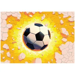 FOTOTAPETE Kinderzimmer Junge Fußball 3D Effekt 200x140