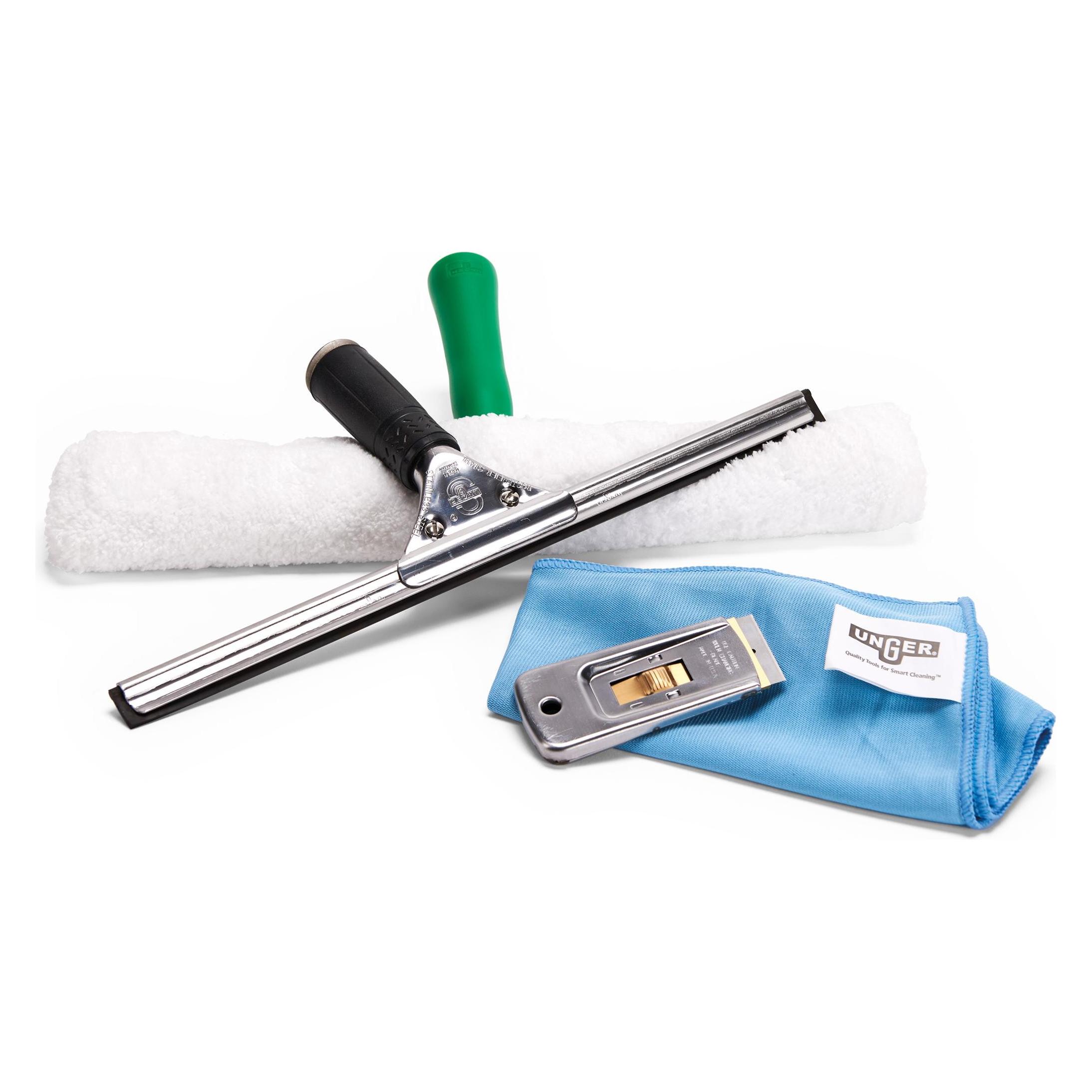 Unger AKG14 PRO Window Cleaning 4in1 Advanced Kit Glasset optimales Preis-Leistungs-Werkzeug, perfe (1 Stk.) (AKG14)
