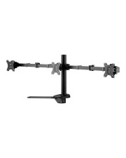 equip Pro Aufstellung für 3 LCD-Anzeigen neigbar Schwarz Bildschirmgröße: 43.2-68,6 cm 17"-27" Montageschnittstelle: bis zu 100 x mm Schreibtisch (650125)