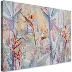 WANDBILD pastell pflanzen