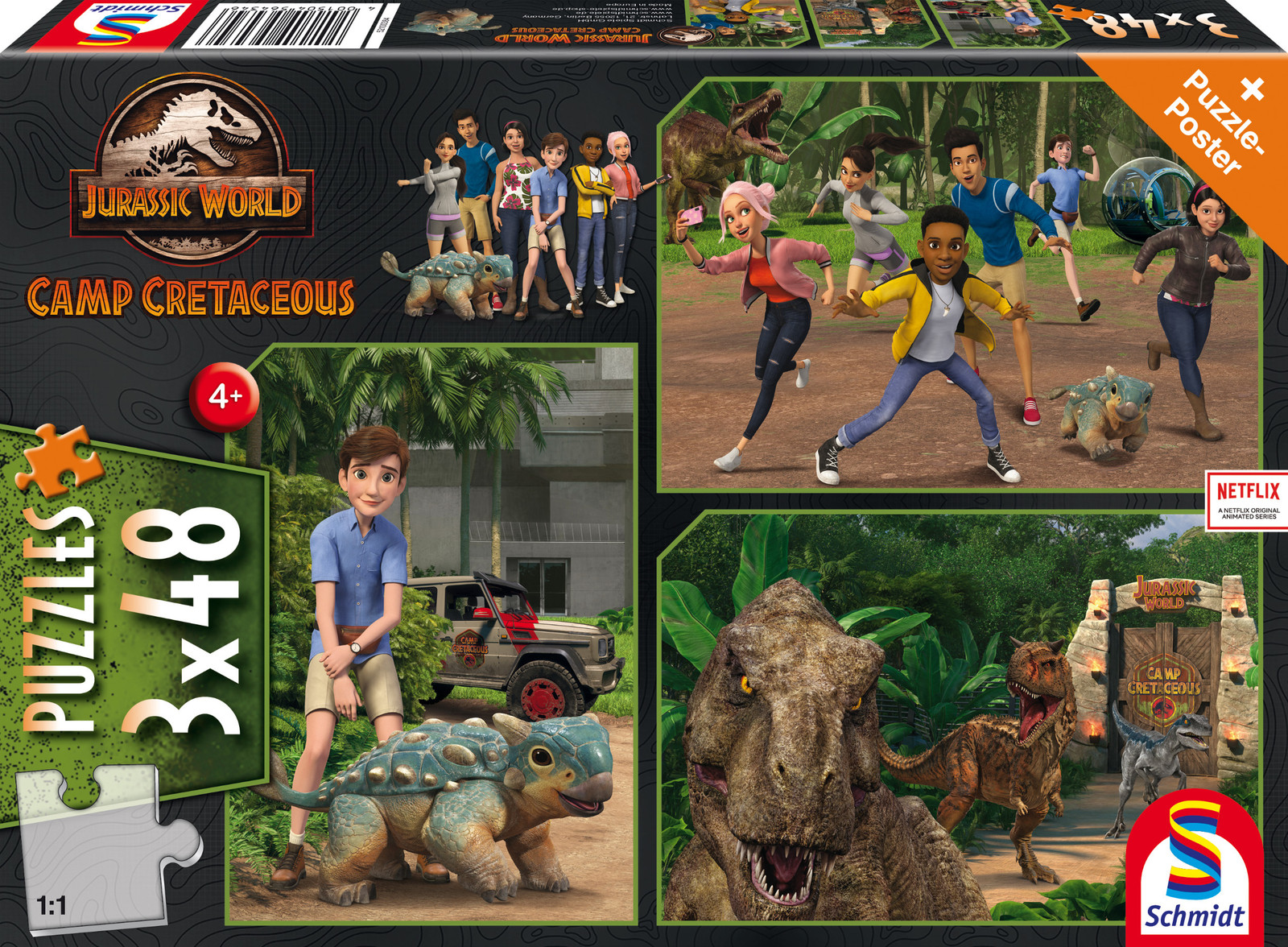 Schmidt Spiele Dinosaurussen Puzzel, 48 stukjes, vanaf 4 jaar