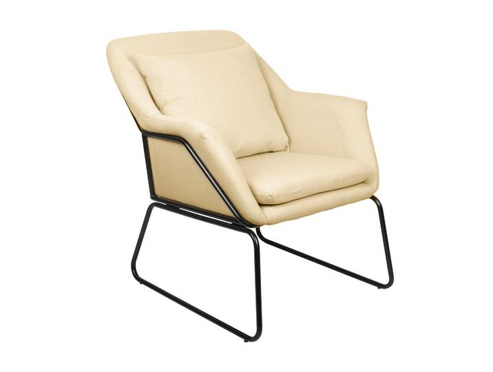 Svita Loungesessel Josie Stoffbezug Beige, 68x82x64 cm, Wohnzimmer, Sessel, Polstersessel