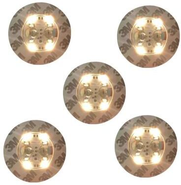 Uplift Picks Light Up Coasters 3 Mode Battery Powered Drink Pads warm (5 Pcs) 60mm (with Battery)