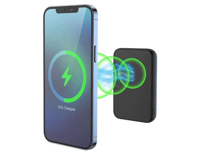 XtremeMac XWH-PMS-13, 10000 mAh, Lithium-Ion (Li-Ion), Recharge sans fil, Noir