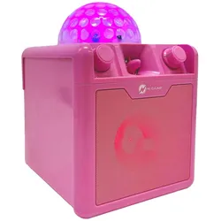 Idance Disco Block 410 - Tragbarer Lautsprecher - drahtlos - Bluetooth - 2-Wege - rosa (6 h), Bluetooth Lautsprecher, Pink