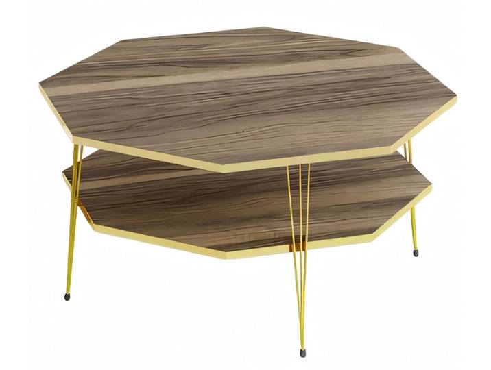 JVmoebel Couchtisch Moderner Holztisch in elegantem Braun mit klaren Linien (Packung), Made in Europe