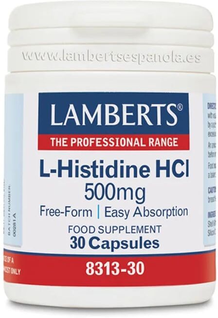 Lamberts L-HISTIDINA HCl 500mg 30 Caps