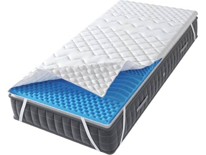 KNERST ErgoFit Matratzentopper 140x200, 7 Zonen, Made in Germany, 5 cm Matratzentopper, Topper mit optimierten 7-Zonen-Komfort, weiches Liegegefühl, Komfortschaum, Öko-Tex Zertifiziert