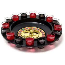 Relaxdays 2 x Roulette Trinkspiel Gold,Rot,Schwarz