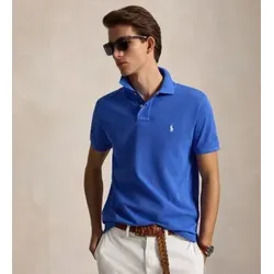 Polo Ralph Lauren für Herren. 710680784528 Das ikonische blaue Piqué-Poloshirt (S), Lässig, Baumwolle, Kurzarm