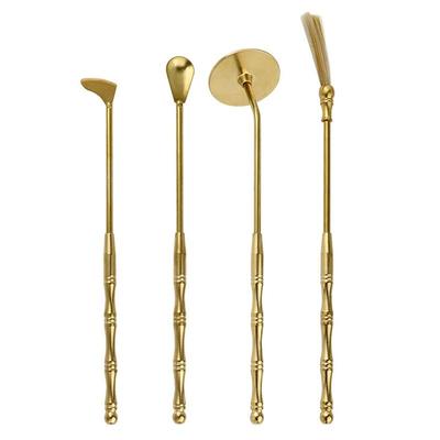 Brass Incense Tool Set For Ash Pressing And Aromatherapy Rituals Brass Incense Tool Set For Ash Pressing And Aromatherapy Rituals