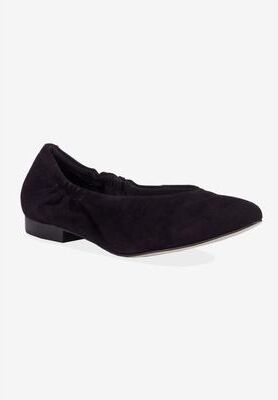 Women's Ramsey Flat by Ros Hommerson in Black Kid Suede (Size 11 M)