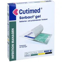 Cutimed Sorbact Gel Kompressen 7,5x7,5 cm