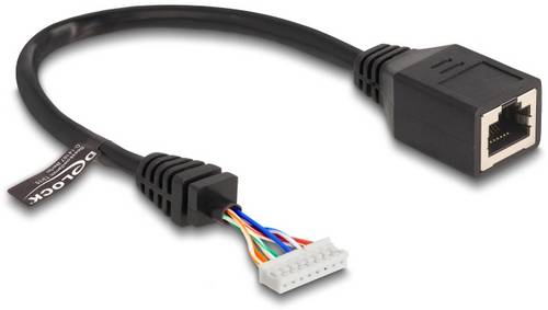 Delock 88006 RJ45 Patchkabel CAT 5e 0.23m Schwarz 1St.