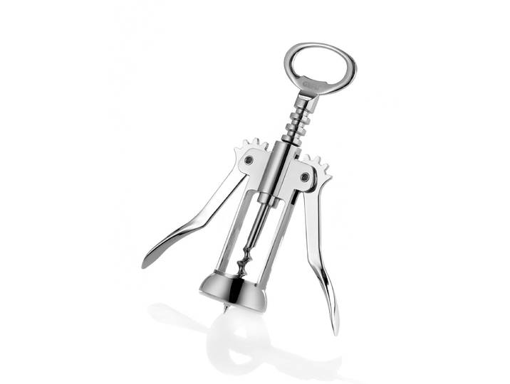 Korkenzieher GEFU VINOLI , silber, B:16,2cm H:4,4cm T:5,7cm, Kunststoff, Metall, Korkenzieher, Korkenzieher, elegantes Design, einfache Handhabung, robuste Qualität