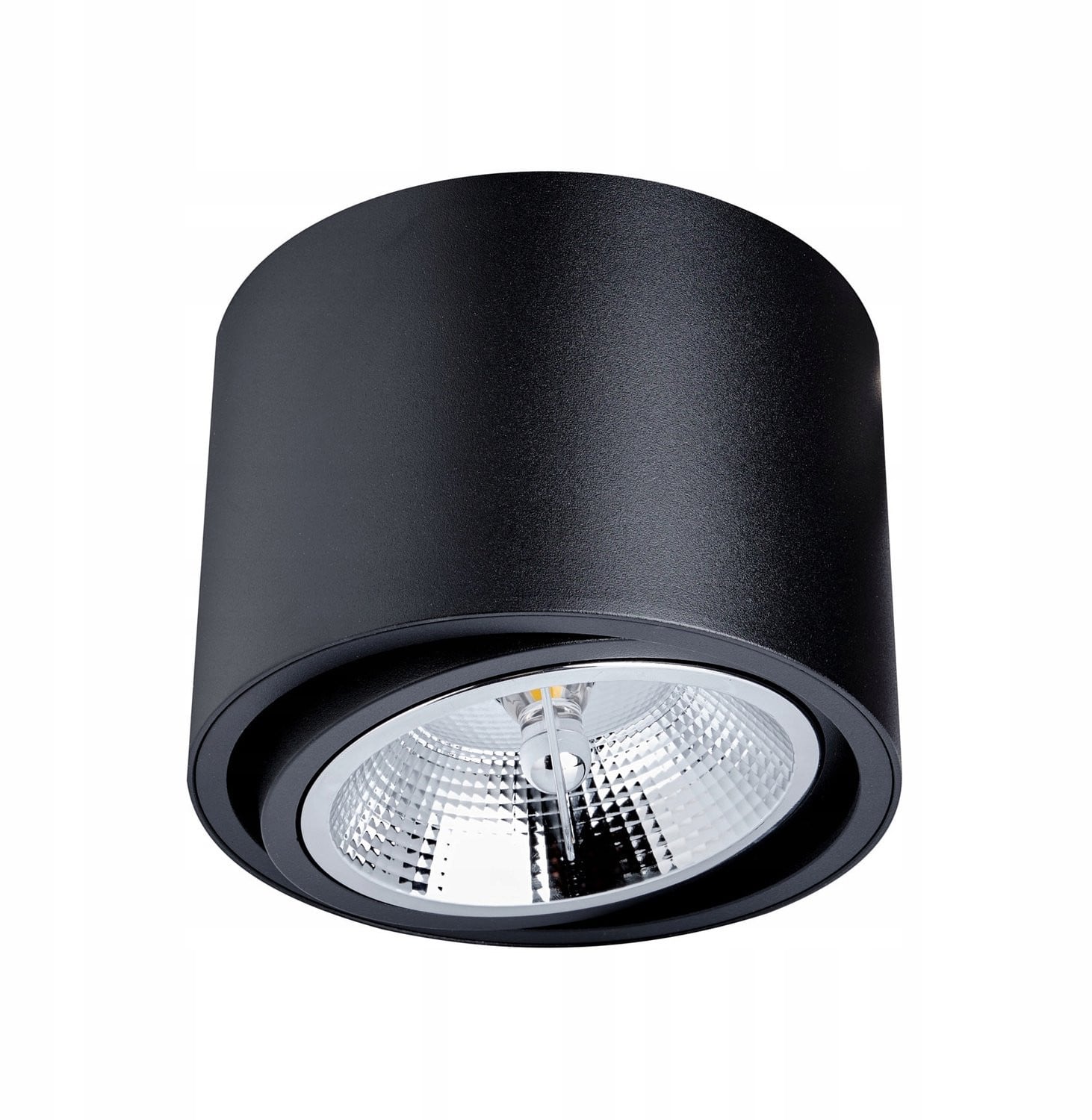 Zwarte Verstelbare Aluminium Plafondspot voor LED GU10 AR111