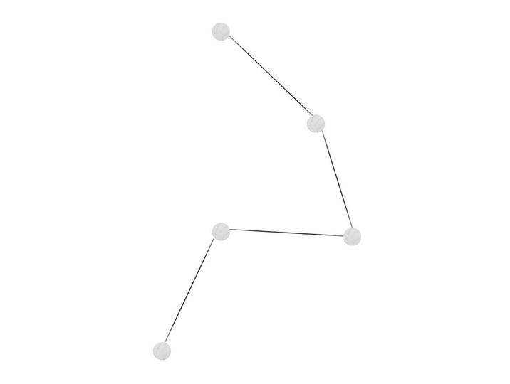 KDLN KUNDALINI lampe murale applique AZOU 5 (Blanc - Marbre et métal)