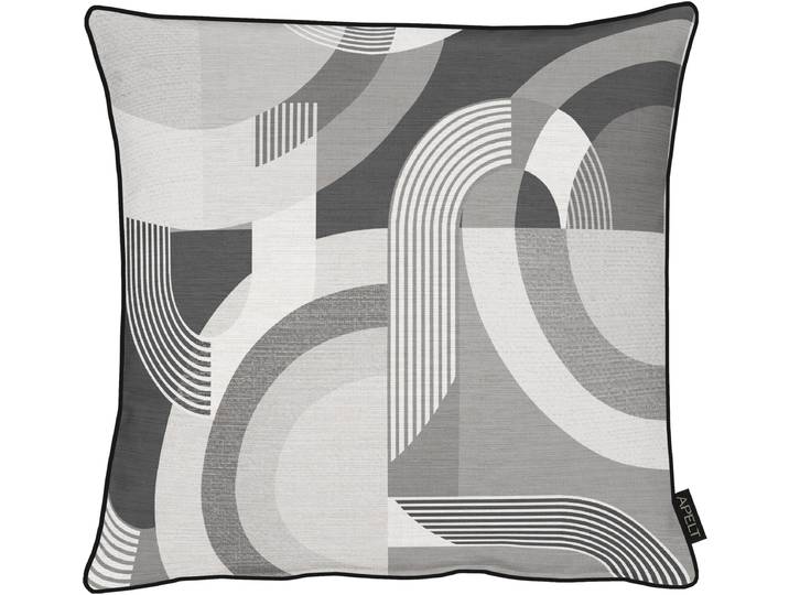 Dekokissen APELT Arco Gr. 2, grau (grau, gemustert), B:45cm H:5cm L:45cm, Polyester, Dekokissen_Sitzkissen_Kissenhüllen, Dekokissen