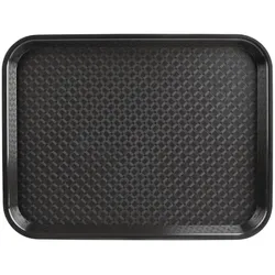 Olympia Kristallon Fast-Food-Tablett aus Polypropylen schwarz 34,5cm