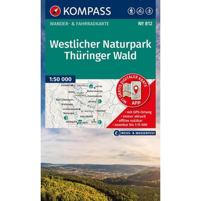 KOMPASS Wanderkarte 812 Westlicher Naturpark Thüringer Wald 1:50.000, Sonstige von , KOMPASS Freytag & Berndt, 978-3-99154-638-2